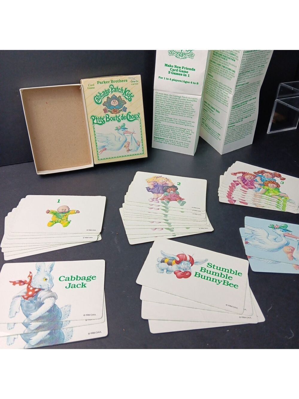Vintage Parker Brother Cabbage Patch Kids CPK Card Game 1984 Complete in Box